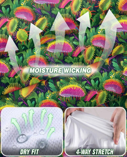 Venus Flytrap Sleeveless Polo Shirt for Women, Exotic Botanical Plant Style | Azhawaiian