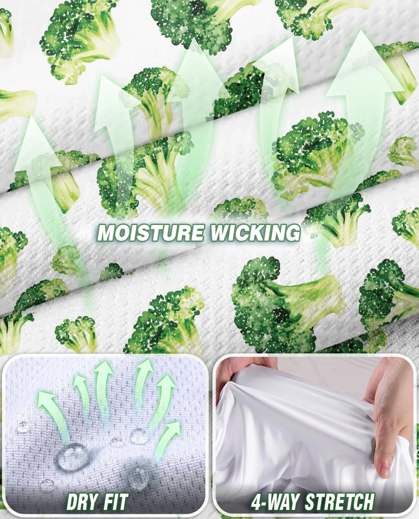 Broccoli Pattern Sleeveless Polo Shirt for Women | Azhawaiian
