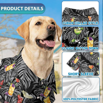 Proud Bartender Cocktails Matching Dog Owner Hawaiian Shirts, Funny Pet Aloha Shirt for Beach Vacation - Azhawaiian