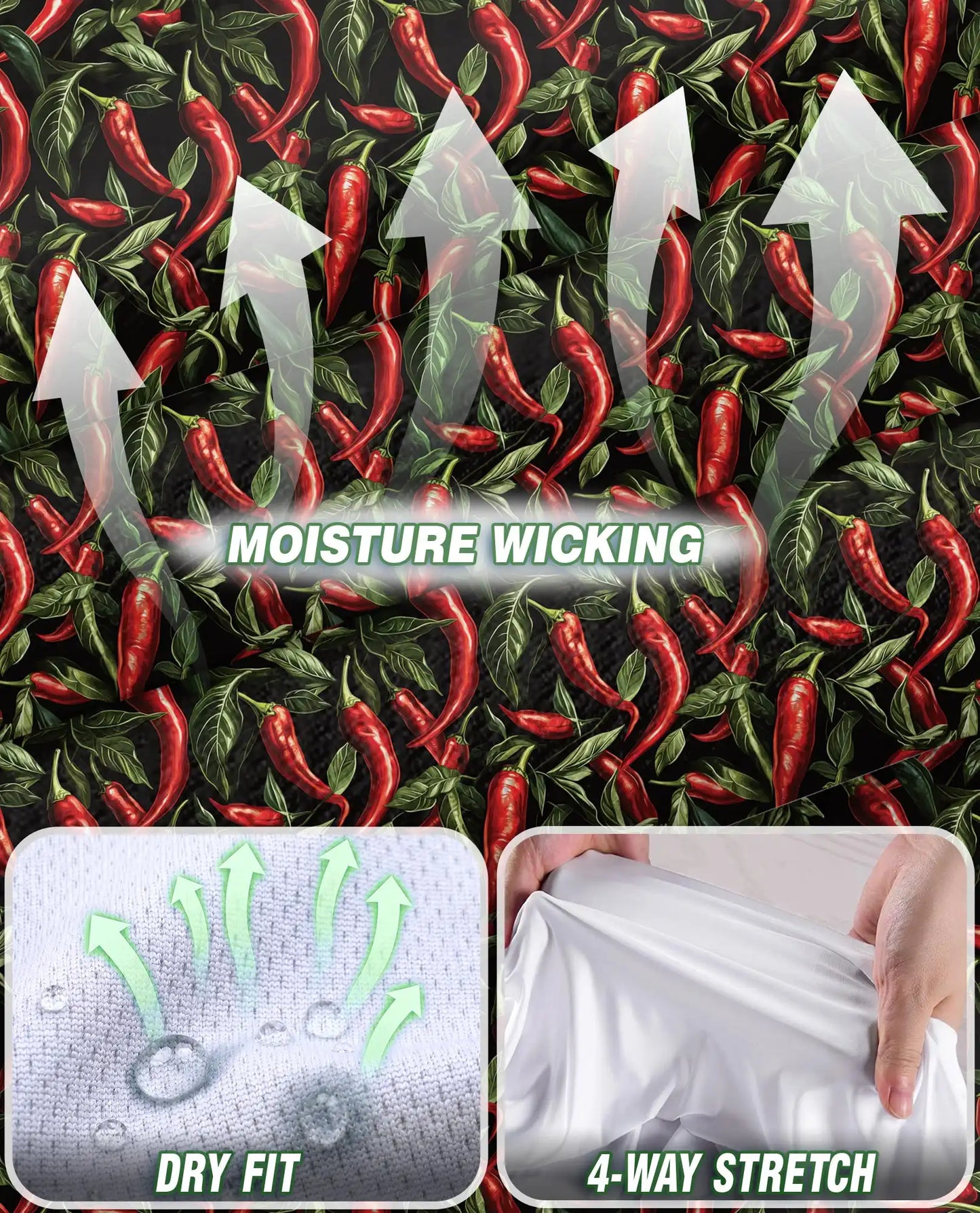 Chilli Pepper Pattern Sleeveless Polo Shirt for Women, Spicy Food Lover Style | Azhawaiian