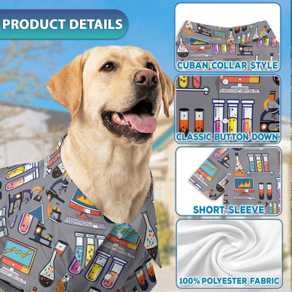 Science Matching Dog Owner Hawaiian Shirts, Funny Pet Aloha Shirt for Beach Vacation - Azhawaiian