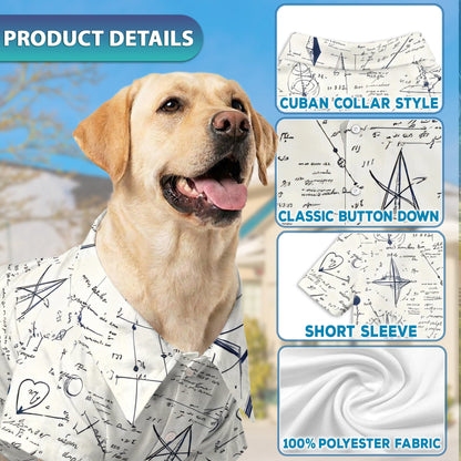 Math Teacher Matching Dog Owner Hawaiian Shirts, Funny Pet Aloha Shirt for Beach Vacation - Azhawaiian