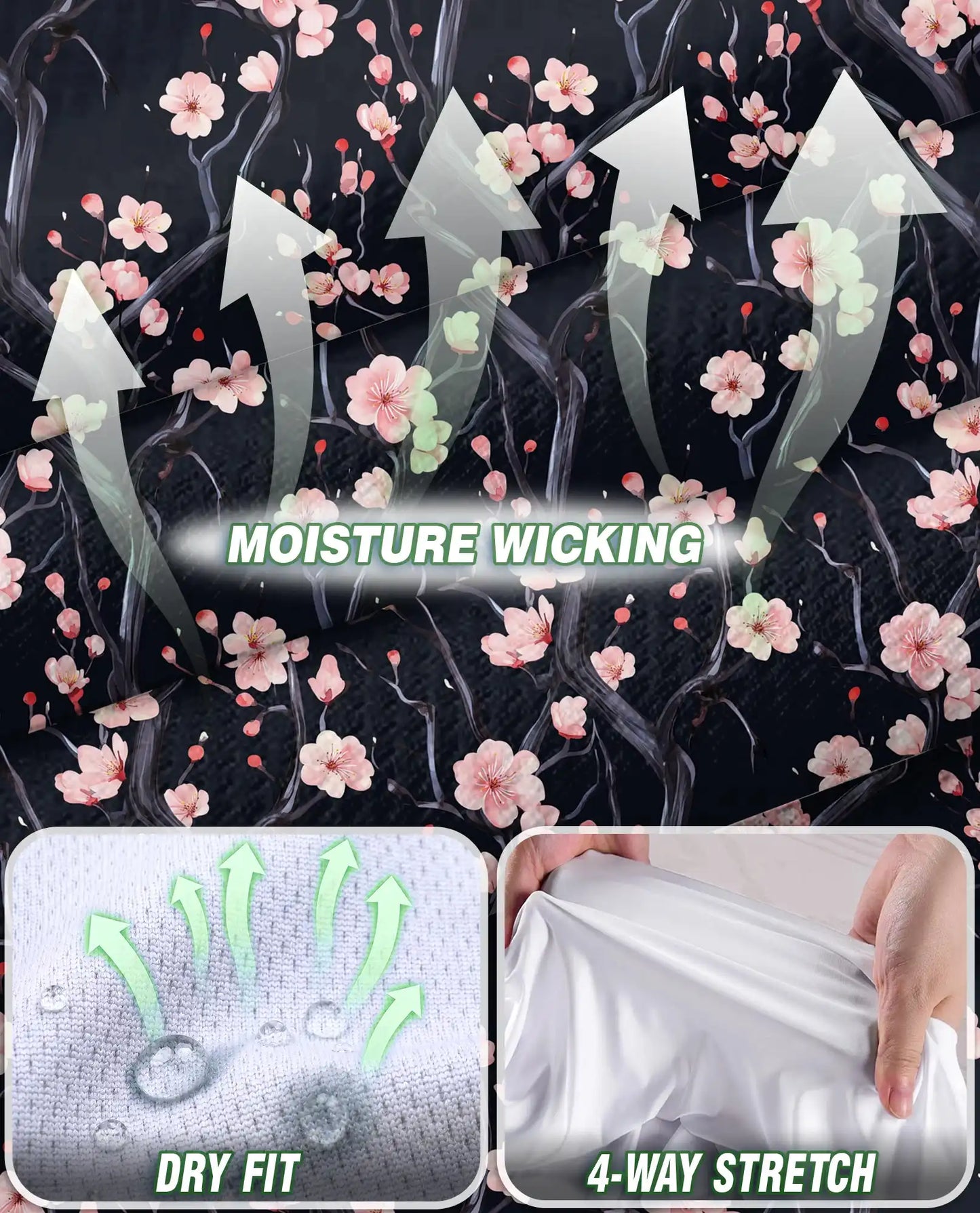 Cherry Blossom Branches Pattern Sleeveless Polo Shirt for Women | Azhawaiian