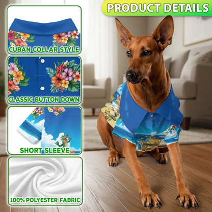 Crocodile Alligator Beach Party Matching Dog Owner Hawaiian Shirts, Funny Pet Aloha Shirt for Beach Vacation - Azhawaiian
