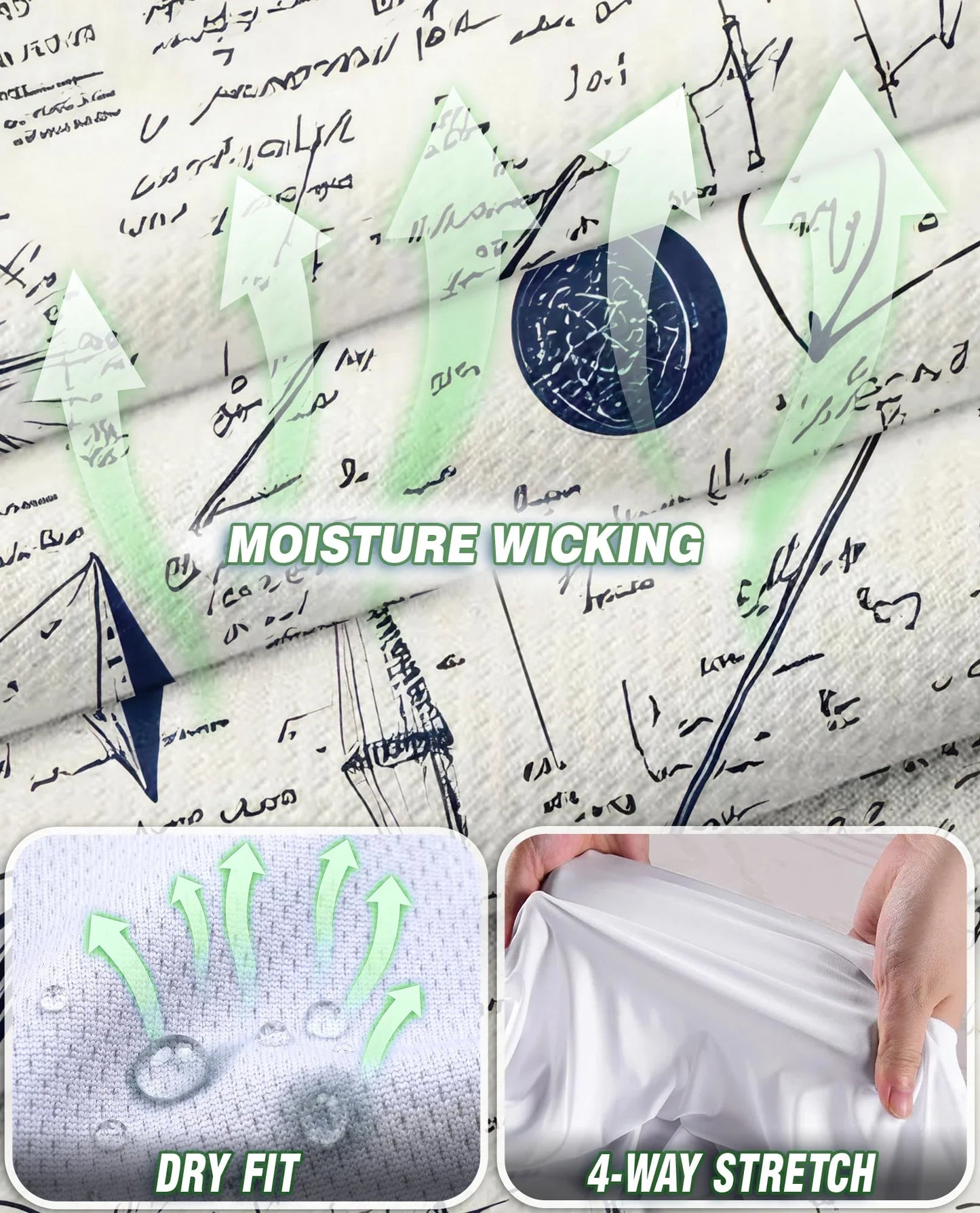 Vintage Manuscript Print Sleeveless Polo Shirt for Women | Azhawaiian