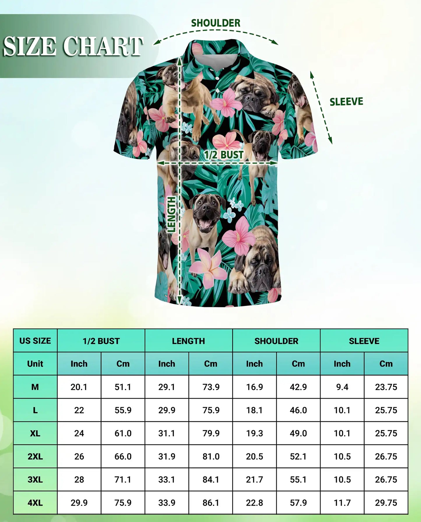 Pug Tropical Floral Polo Shirt | Azhawaiian