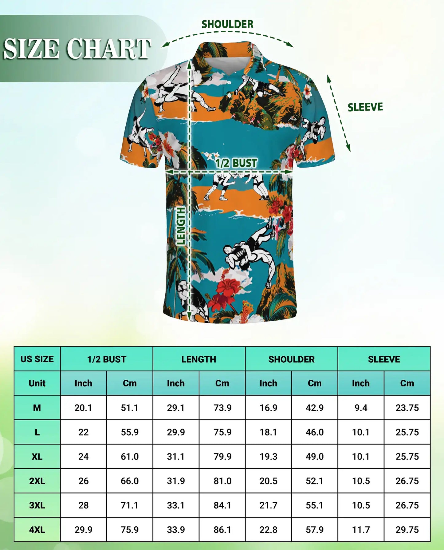 Wrestling Tropical Polo Shirt | Azhawaiian