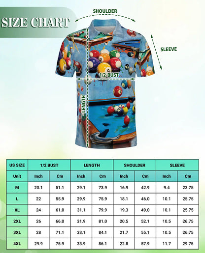 Billiards Pool Ball Polo Shirt | Azhawaiian