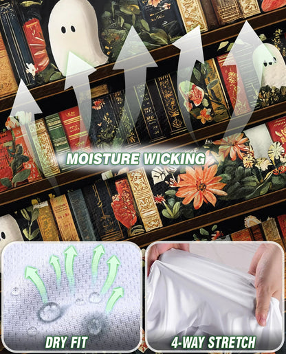 Library Ghost Sleeveless Polo Shirt for Women | Azhawaiian