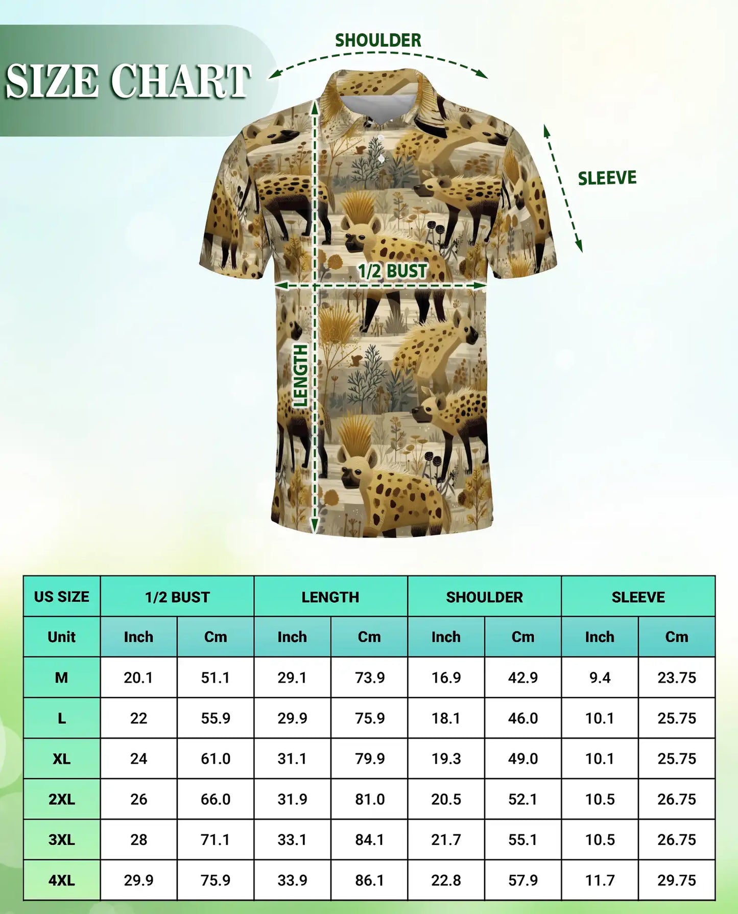 Safari Hyena Wildlife Polo Shirt African Animal Nature Pattern Design | Azhawaiian