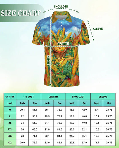 Corn Field Harvest Polo Shirt | Azhawaiian