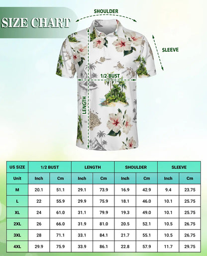Hawaiian Island Floral Polo Shirt | Azhawaiian