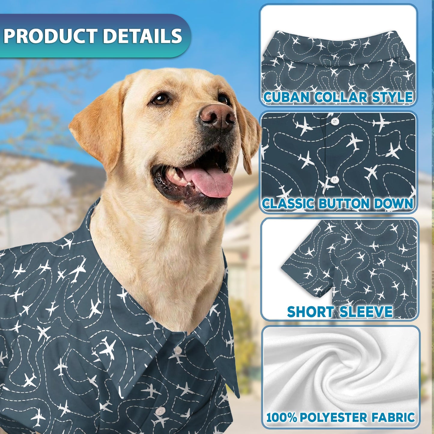 Vintage Airplane Matching Dog Owner Hawaiian Shirts, Funny Pet Aloha Shirt for Beach Vacation - Azhawaiian
