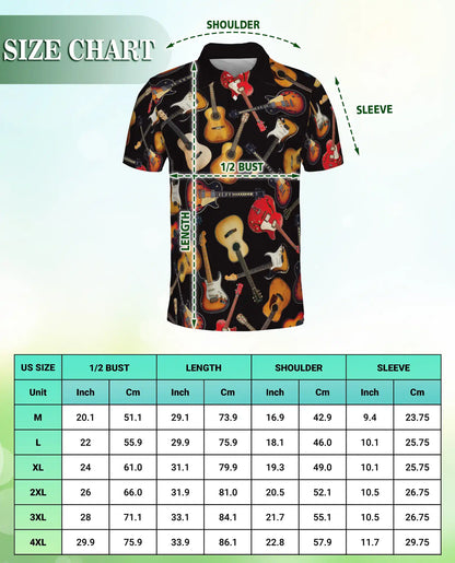 Guitar Music Polo Shirt | Azhawaiian