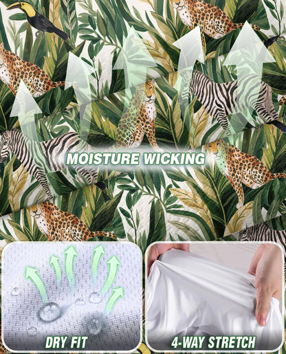 Tropical Summer Wild Animals Plants Sleeveless Polo Shirt for Women | Azhawaiian