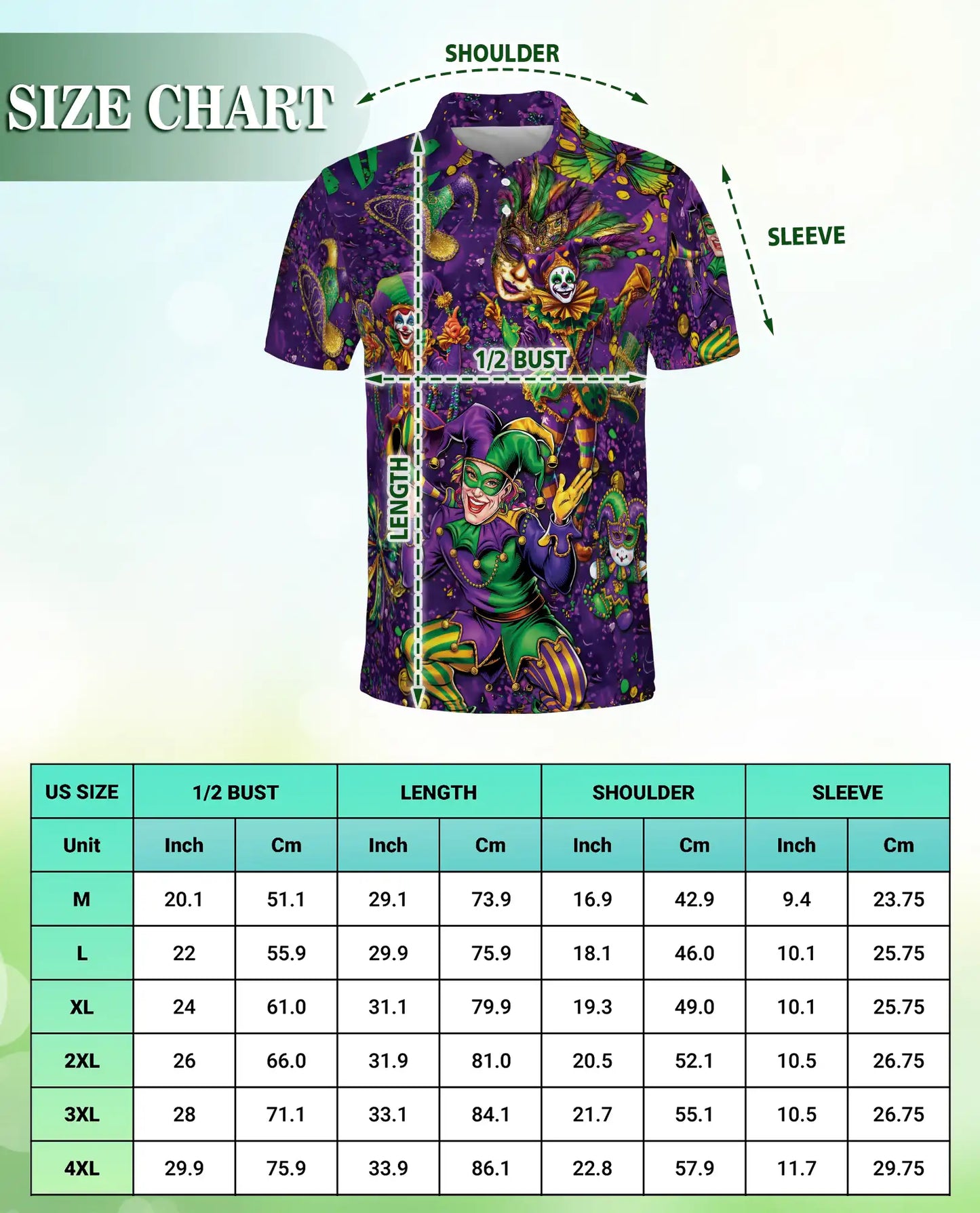 Mardi Gras Jester Hawaiian Polo Shirt | Azhawaiian
