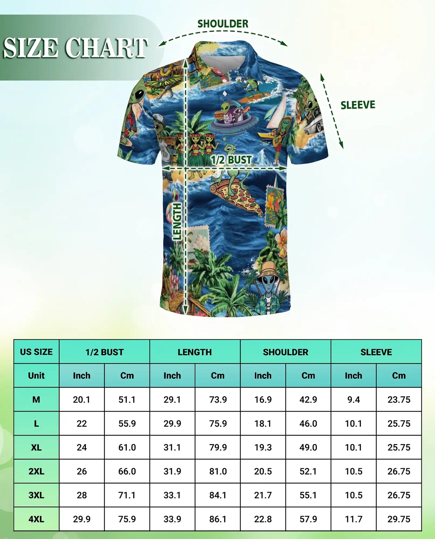 Alien Tropical Beach Polo Shirt | Azhawaiian