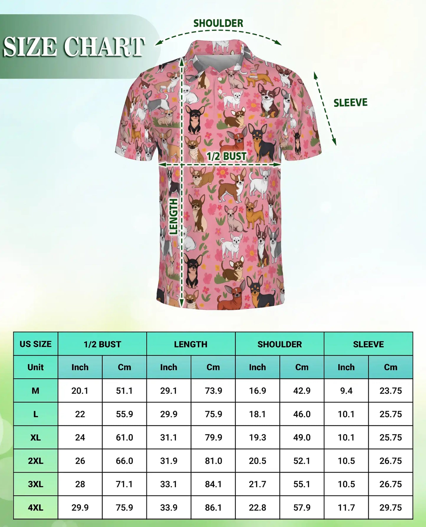 Cute Chihuahua Floral Pattern Polo Shirt | Azhawaiian