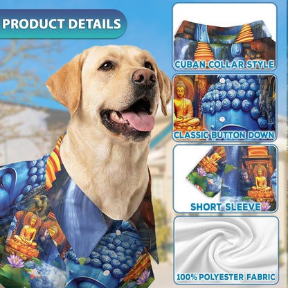 Buddha Matching Dog Owner Hawaiian Shirts, Funny Pet Aloha Shirt for Beach Vacation - Azhawaiian