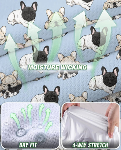 Lazy French Bulldog Sleeveless Polo Shirt for Women | Azhawaiian