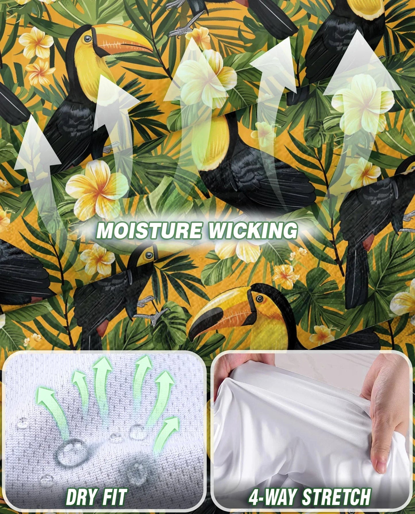Toucan Tropical Floral Sleeveless Polo Shirt for Women, Exotic Bird Summer Style | Azhawaiian