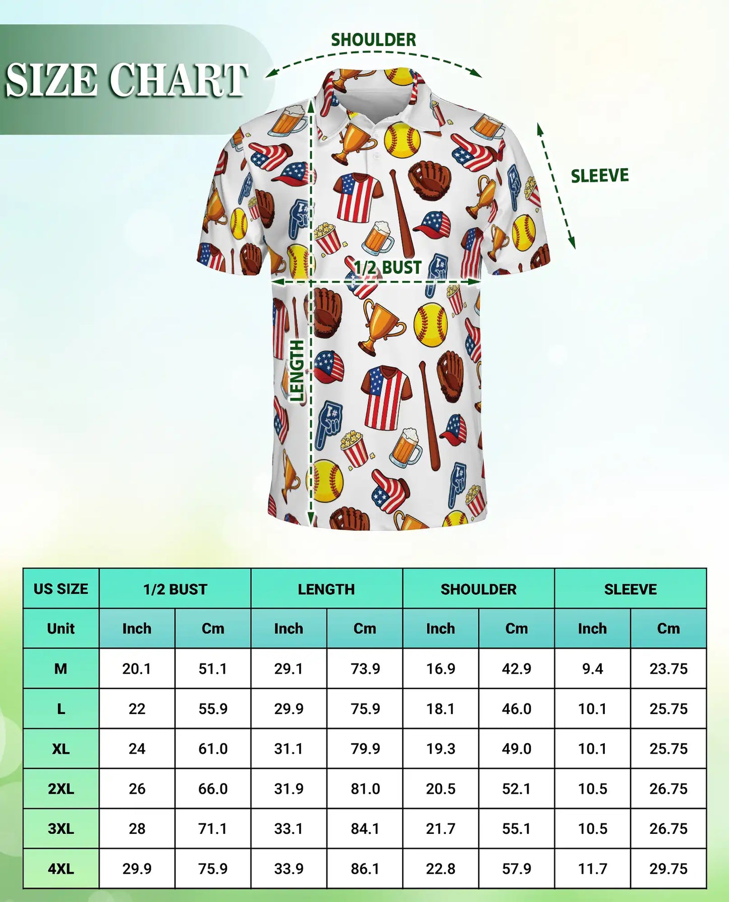 Patriotic Softball Polo Shirt for Men- USA Softball Game Day | Azhawaiian