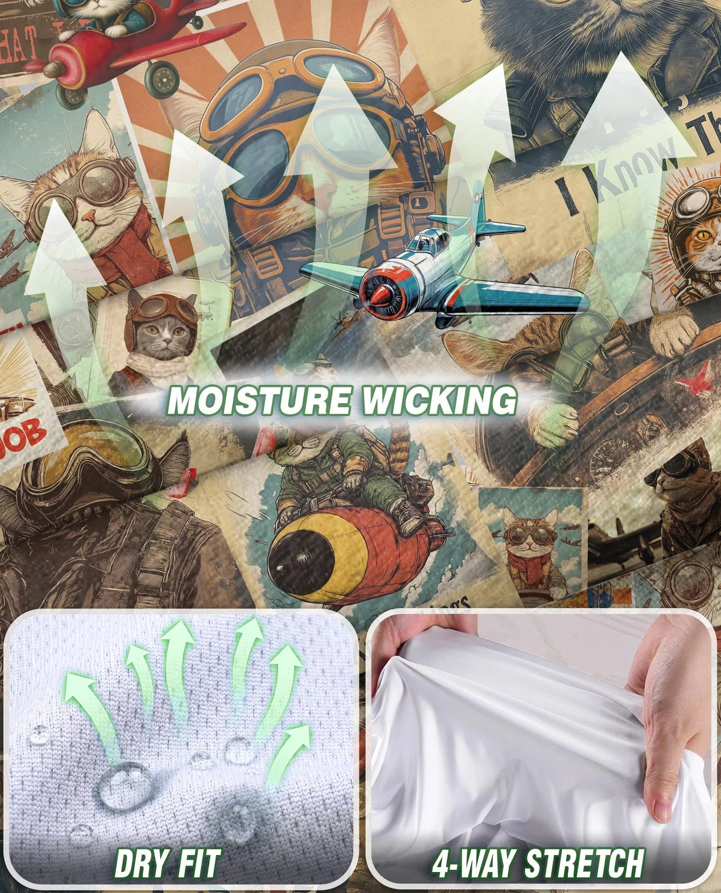 Amazing Pilot Cat Beach Retro Shirt for Women