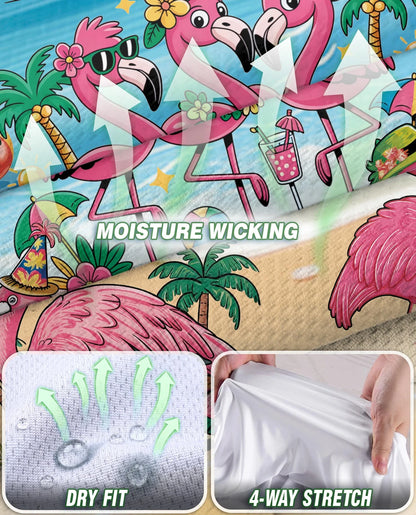 Flamingo Cocktails Beach Sleeveless Polo Shirt for Women, Tropical Summer Style | Azhawaiian