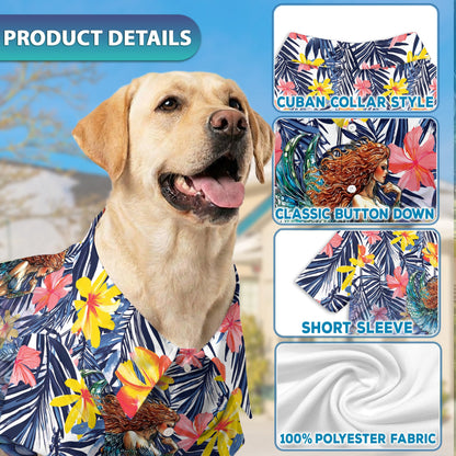 Mermaid Matching Dog Owner Hawaiian Shirts, Funny Pet Aloha Shirt for Beach Vacation - Azhawaiian