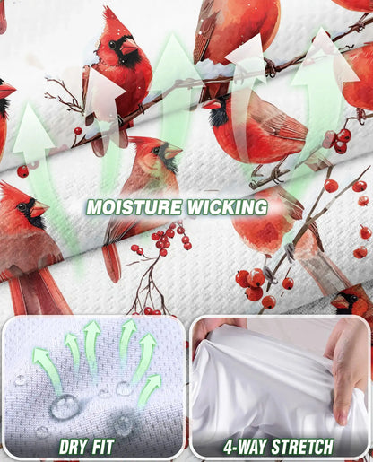 Cardinal Bird Sleeveless Polo Shirt for Women, Elegant Wildlife Nature Style