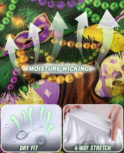 Mardi Gras Tree Sleeveless Polo Shirt for Women | Azhawaiian