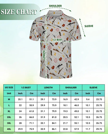 Hunting Shooting Sports Polo Shirt- Ammo Target Print | Azhawaiian