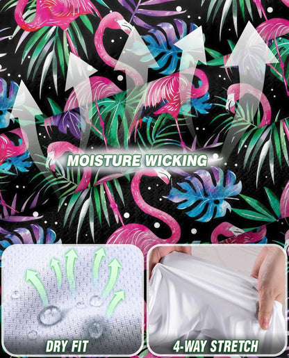 Flamingo Leaf Summer Sleeveless Polo Shirt for Women, Tropical Beach Style | Azhawaiian