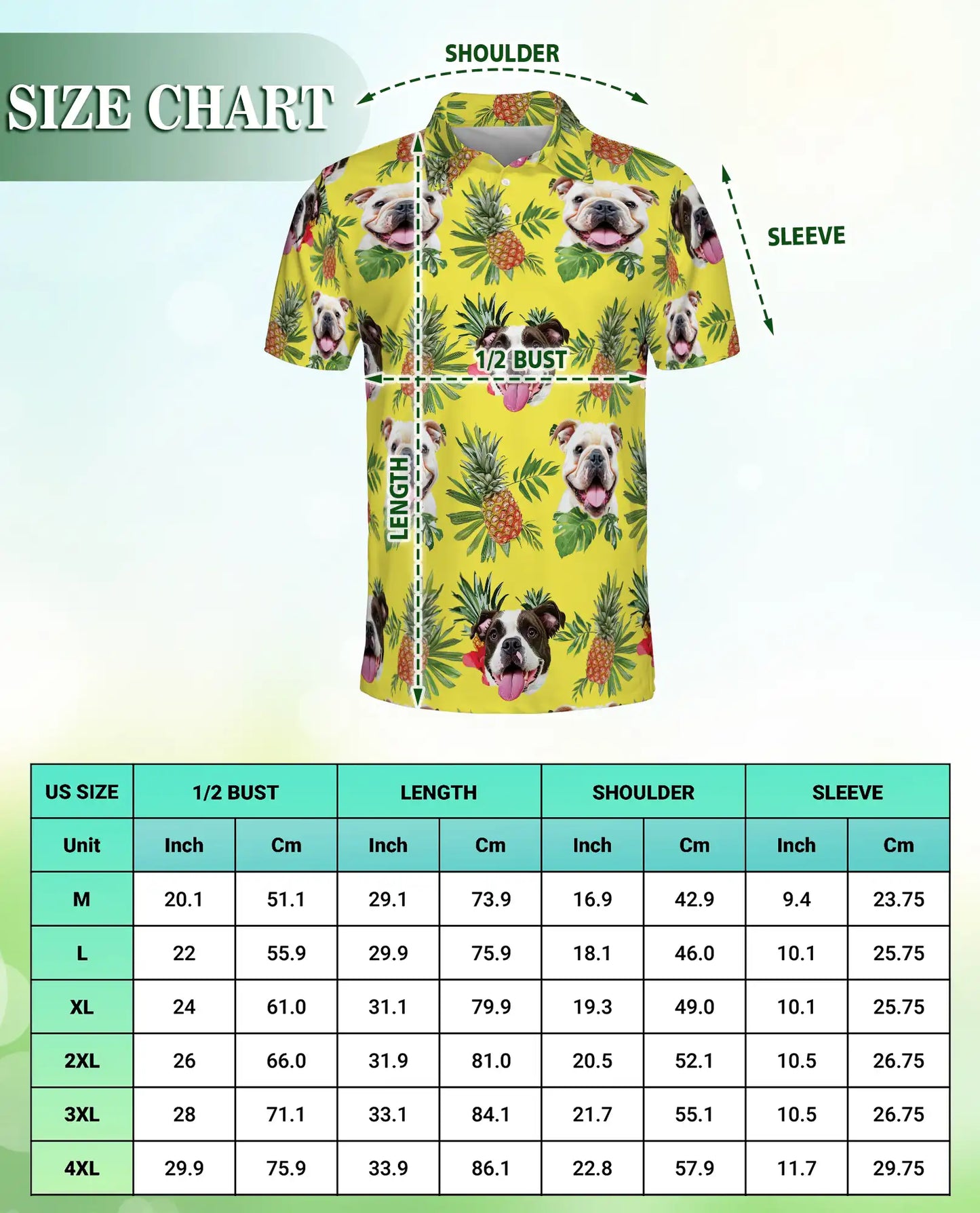 Bulldog Pineapple Hawaiian Polo Shirt | Azhawaiian