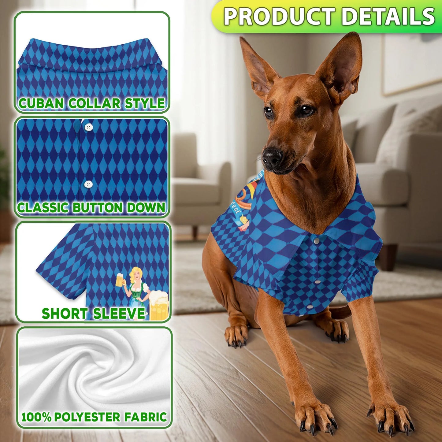 Oktoberfest Beer Celebration Print Matching Dog Owner Hawaiian Shirts, Funny Pet Aloha Shirt for Beach Vacation - Azhawaiian
