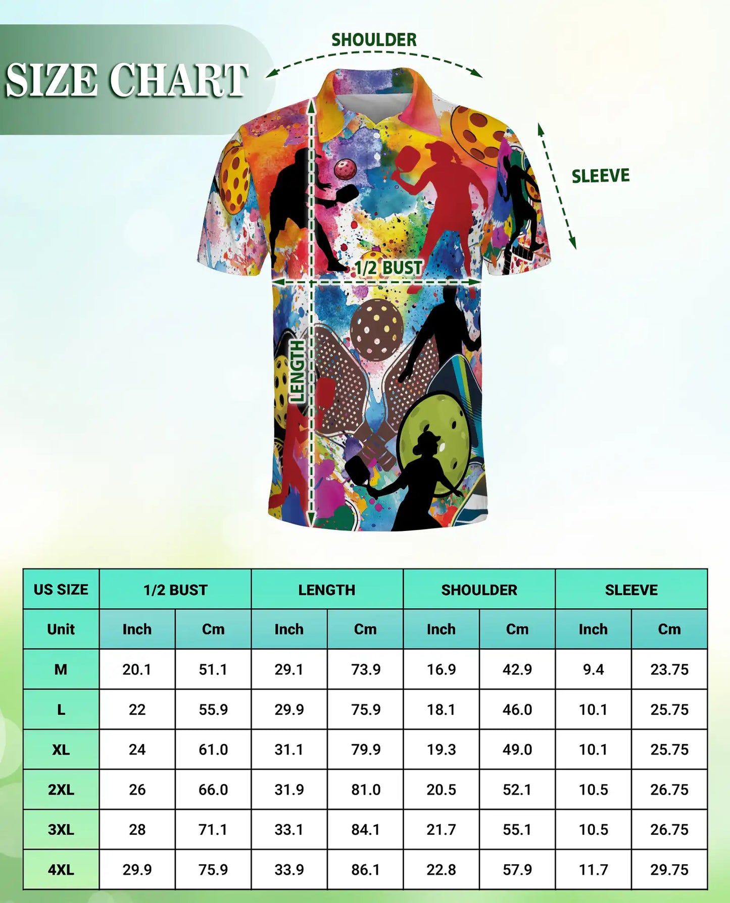 Colorful Pickleball Art 3D Polo Shirt for Men, Retro Sports Player Style | Azhawaiian