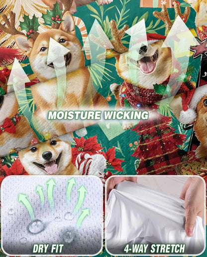 Christmas Corgi Sleeveless Polo Shirt for Women, Cute Dog Holiday Style | Azhawaiian
