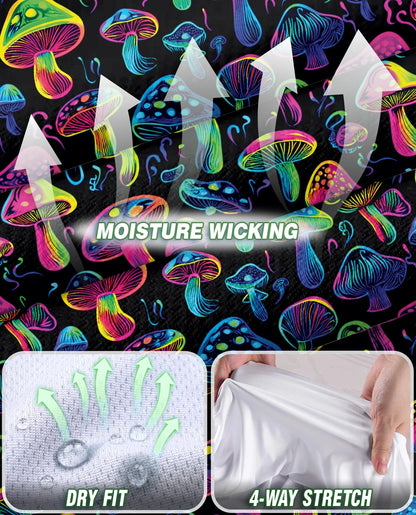 Neon Mushroom Sleeveless Polo Shirt for Women