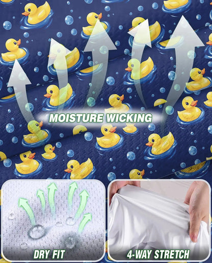 Cartoon Duck Pattern Sleeveless Polo Shirt for Women, Cute Animal Style | Azhawaiian