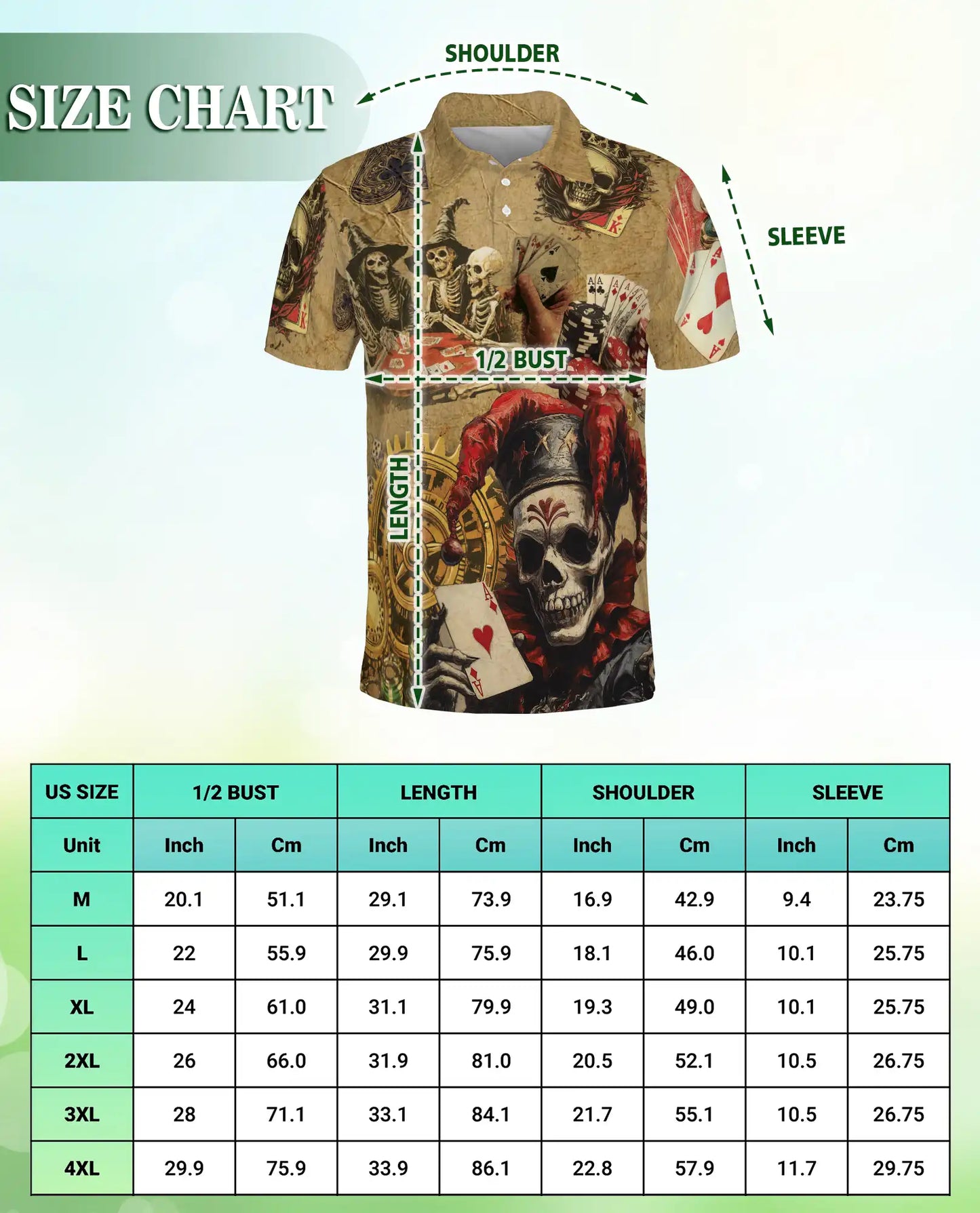 Skull Poker Casino Polo Shirt | Azhawaiian