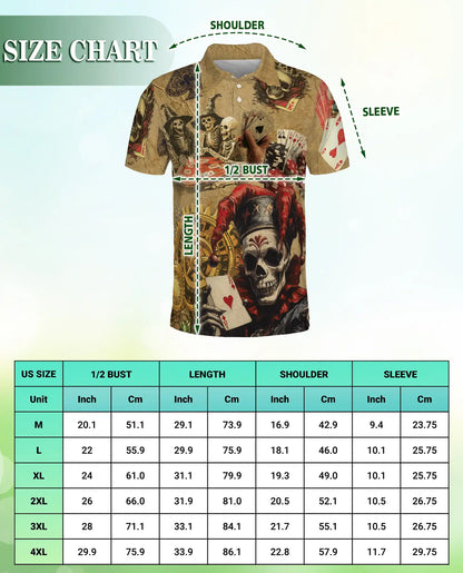 Skull Poker Casino Polo Shirt | Azhawaiian