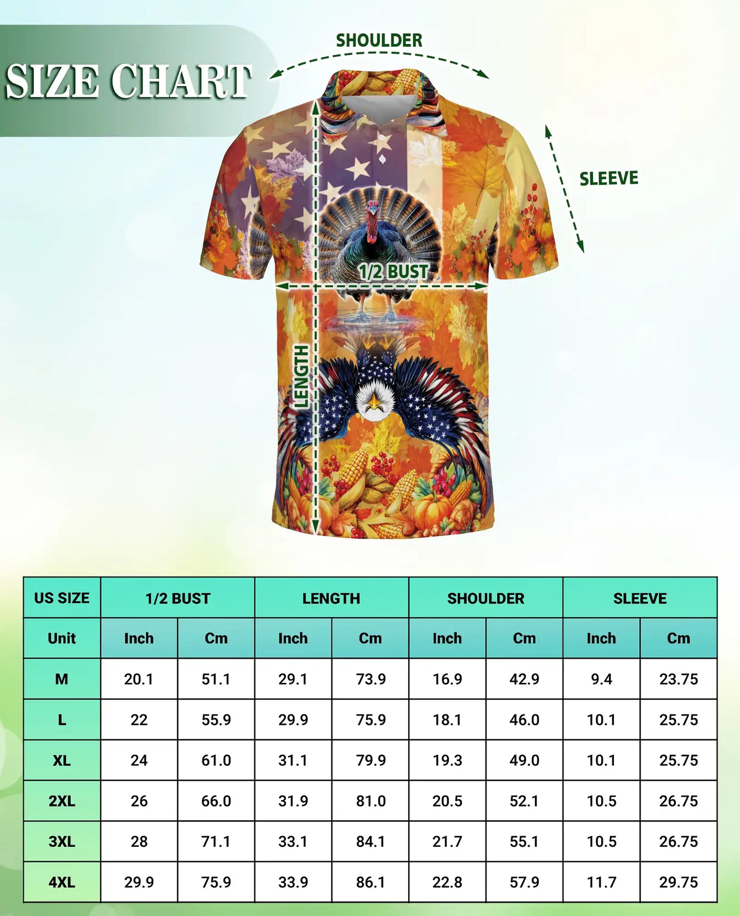 Patriotic Thanksgiving Turkey Polo Shirt for Men | Azhawaiian