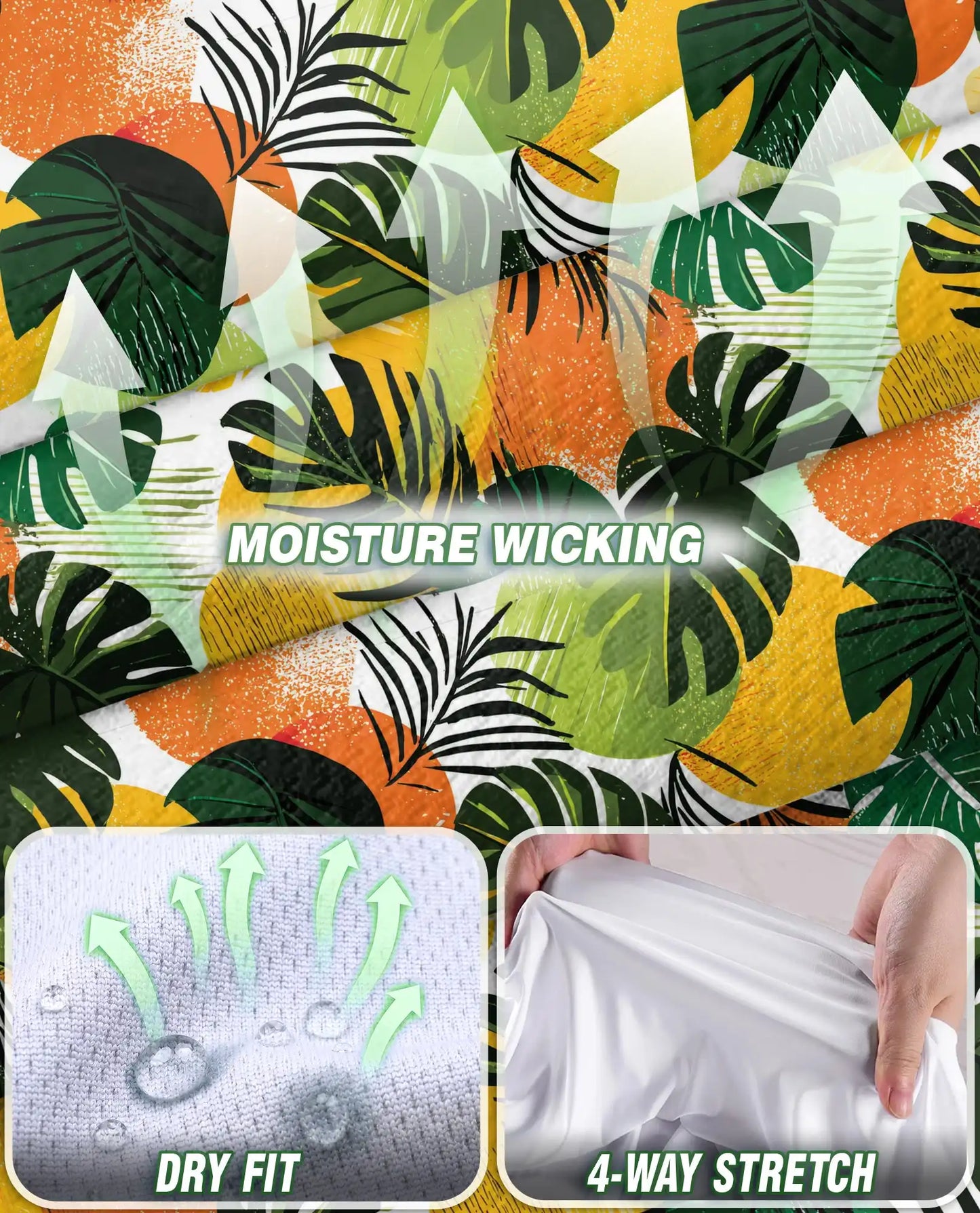 Monstera Leaf Print Sleeveless Polo Shirt for Women, Tropical Botanical Style | Azhawaiian