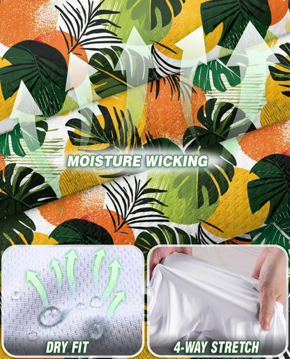 Monstera Leaf Print Sleeveless Polo Shirt for Women, Tropical Botanical Style | Azhawaiian