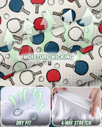 Ping Pong Pattern Sleeveless Polo Shirt for Women | Azhawaiian