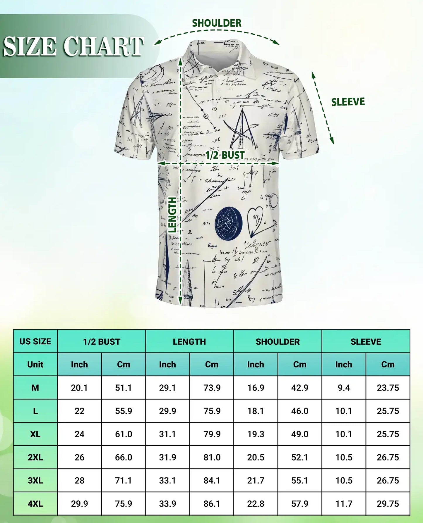 Math Formula Sketch Polo Shirt | Azhawaiian