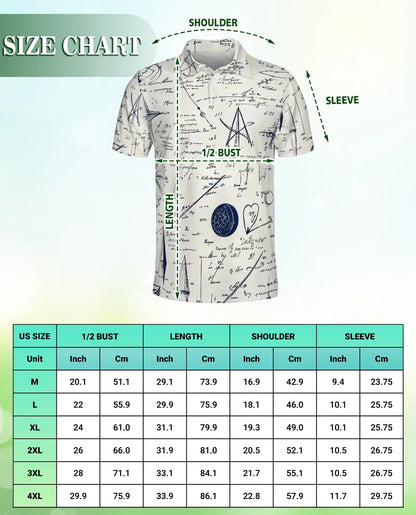 Math Formula Sketch Polo Shirt | Azhawaiian