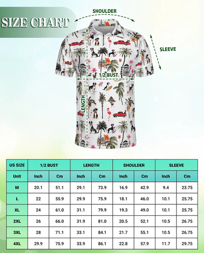 Dog Beach Hawaiian 3D Polo Shirt | Azhawaiian