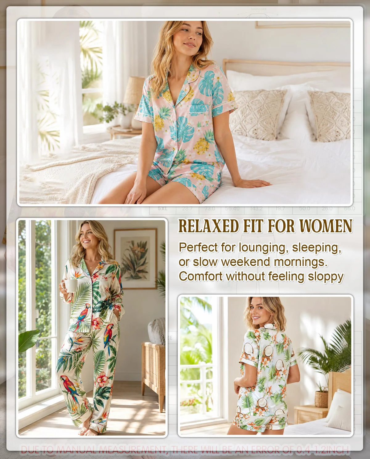 Thanksgiving Turkey Pajama Set for Women, Autumn Fall Holiday Sleepwear