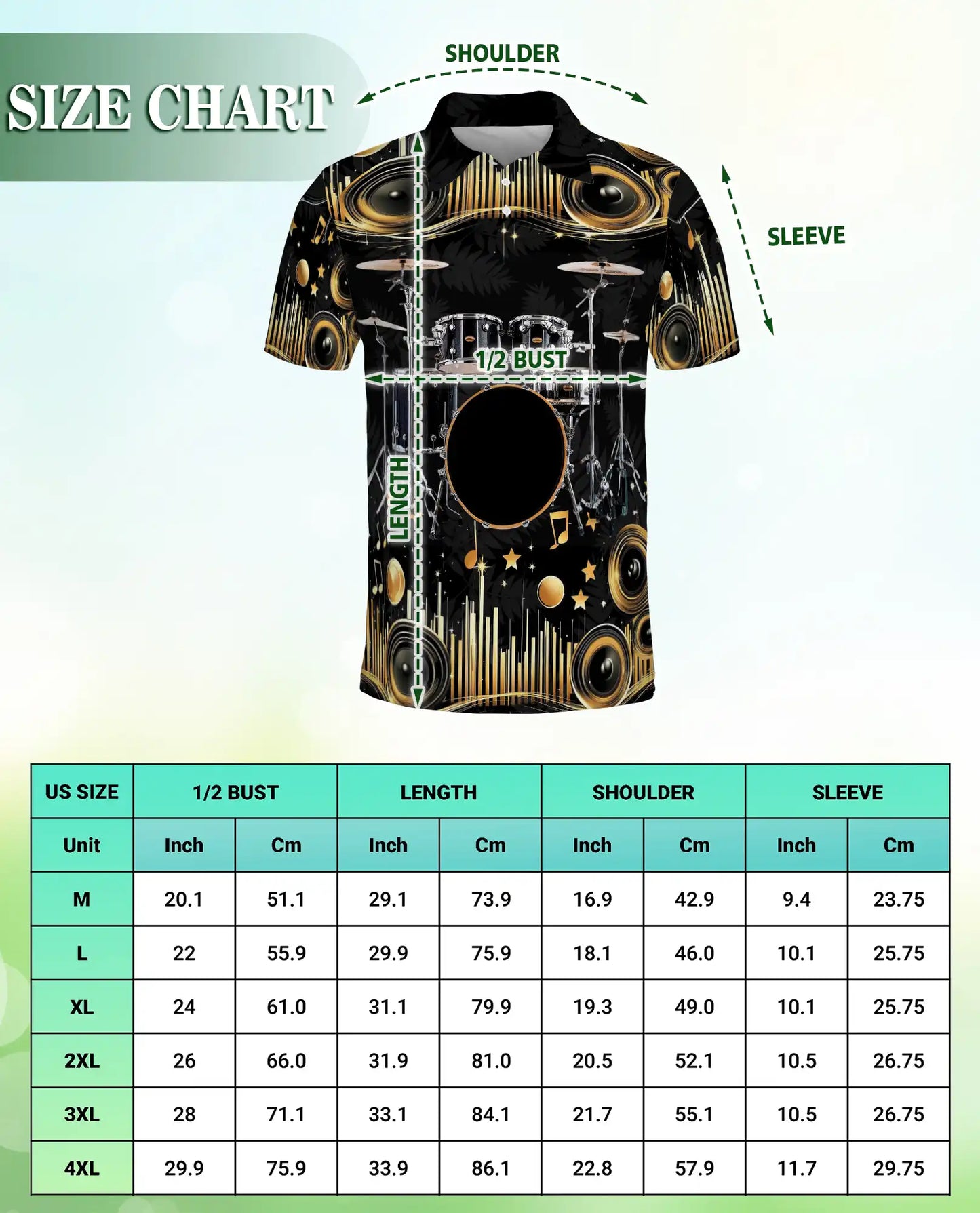 Drummer Music Lover Speaker Sound System Polo Shirt | Azhawaiian
